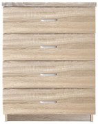 DRAWER Συρταριέρα με 4 Συρτάρια, Απόχρωση Sonoma  60x40x80cm Ε7396,2