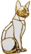 Wall Decoration Cat Mirror 38cm - Χρυσό