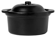 Πυρίμαχο Σκεύος Με Καπάκι Vig Ovenware Αντικέ Μαύρο Glazed Stoneware W24 x L20,5 x H8,5 cm Broste Copenhagen
