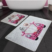 Πατάκια Μπάνιου Dogs Vosvos Djt 359CHL2521 (Σετ 2τμχ) Multi L'essentiel Maison 60x100cm Πολυέστερ