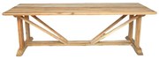 Τραπέζι Smarious teak ξύλο σε φυσική απόχρωση 250x100x78εκ 250x100x78 εκ.
