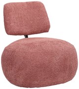 Πολυθρόνα Stonie pakoworld μπουκλέ ύφασμα σε σάπιο μήλο απόχρωση 67x73x67εκ