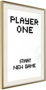 Αφίσα - Player One - 40x60 - Χρυσό - Με πασπαρτού