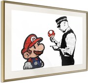 Αφίσα - Banksy: Mario and Copper - 60x40 - Χρυσό - Με πασπαρτού