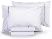 Σεντόνια Nau Wave Solid (Σετ 4τμχ) White Nautica Διπλό 200x270cm 100% Βαμβάκι