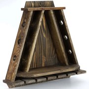 Κάβα Μπουκαλιών Επιτοίχια 6 Θέσεων 792EVL1643 57x18x58cm Walnut Hanah Home Ξύλο