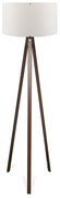 Φωτιστικό δαπέδου Rosling Megapap Mdf/ύφασμα Pvc χρώμα καρυδί - λευκό 38x38x140εκ.-GP029-0001,22