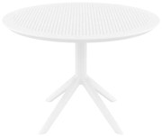 SKY WHITE Φ105X74εκ. ΤΡΑΠΕΖΙ ΠΟΛ/ΝΙΟΥ