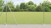 vidaXL Euro Fence με 7 φλαντζωτούς πόλους 1.4x10 μ Γαλβανισμένο ατσάλι
