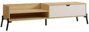 Έπιπλο Τηλεόρασης Trezza 835PUQ3084 160x40x36cm Oak-White