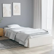 Πλαίσιο Κρεβατιού Λευκό 75x190 εκ. Μασίφ Ξύλο Small Single 820063