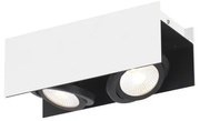 Πλαφονιέρα Φωτιστικό Οροφής 2xLED 5,4W Μαύρο-Λευκό Εσωτερικά 2 Κινητά Σποτ Vidago 39316 Eglo-39316-Μαύρο-Λευκό 39316