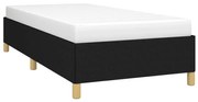 vidaXL Πλαίσιο Κρεβατιού Boxspring Μαύρο 100 x 200 εκ. Υφασμάτινο