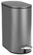 Κάδος Απορριμμάτων Μπάνιου (13.8x28.4x30.5) Estia 5lt Ματ Γκρι 02-21931