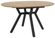 Tραπέζι Frances Pakoworld επεκτεινόμενο MDF sonoma-μαύρο 100-140x100x75εκ 235-000023 235-000023 Μπεζ