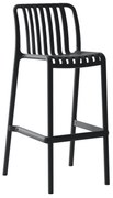 Σκαμπό Bar ArteLibre TAHITI Μαύρο PP 47x38x102cm-15300009