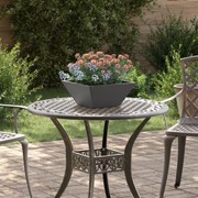 vidaXL Γλάστρα Κήπου 5 pcs Μαύρο 35 x 35 x 15 εκ. Ατσάλι