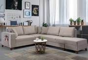Corner Sofa-Bed Loft - Light Brown Light Brown