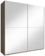 Ντουλάπα συρόμενη Michaela mirror-150 x 63 x 214 εκ.-Φυσικό