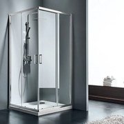 STARLET Corner Entry Καμπίνα Τετράγωνη Γωνιακής εισόδου με 2 σταθερά + 2 συρόμενα φύλλα CHROME 87-89 Y180εκ
