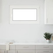 vidaXL Παράθυρο Υπογείου "RISOR" 100x60 εκ. Ανακλινόμενο & Περιστρεφόμενο DIN Δεξιό Λευκό