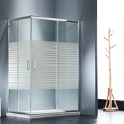 Καμπίνα Ντουσιέρας Ασύμμετρη 100*70 εκ.,2 σταθερά &amp; 2 συρόμενα Starlet Offset Corner Entry Stripes CS10070S-100