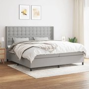 ΚΡΕΒΑΤΙ BOXSPRING ΜΕ ΣΤΡΩΜΑ ΑΝΟΙΧΤΟ ΓΚΡΙ 200X200 ΕΚ. ΥΦΑΣΜΑΤΙΝΟ 3131777