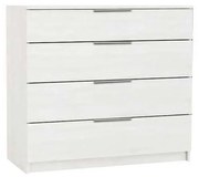 Συρταριέρα DRAWER 4-Σ 80x40x83cm Άσπρη