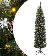 vidaXL Χριστουγεννιάτικο Δέντρο Slim Αρθρωτό με 300 LED 180 εκ.