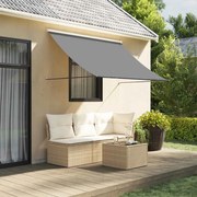 vidaXL Τέντα Συρόμενη Ανθρακί 250 x 150 εκ. από Ύφασμα και Ατσάλι