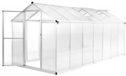 vidaXL Θερμοκήπιο 421 x 190 x 195 εκ. 15,6 μ³ Αλουμινίου
