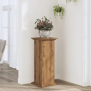 Βάσεις Φυτών Αρτισιανή Δρυς 33x33x80 εκ. Επεξ. Ξύλο 852977