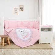 Σετ Προίκας Μωρού 8τεμ για Κούνια Trend Plus  Little Bear Pink 20800055902  Lorelli