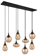 Φωτιστικό Οροφής - Ράγα Lumina 317000813 121x34x150cm 8xE14 40W Black-Amber Trio Lighting