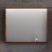 Καθρέπτης Μπάνιου Με Ντουλάπι Και Φως Led Luna New 3MLUN085BN 85x14x68cm Barok Brown Mdf,Γυαλί