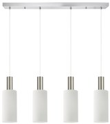 SE21-NM-4-4NM-GL3 ADEPT TUBE Nickel Matt Pendant White Glass+