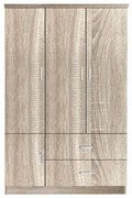 Ντουλάπα Closet Sonoma Ε8385,2 120x50x180cm Τρίφυλλη Μελαμίνη