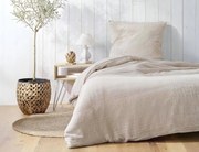 Σετ Μονή Παπλωματοθήκη &amp; Μαξιλαροθήκη Angelia Douceur d'intérieur από βαμβάκι 57TC, με διαστάσεις 140x200cm - Sand