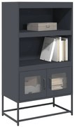 vidaXL Highboard Ανθρακί 68x39x123 cm Χάλυβας