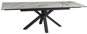 STÓŁ COLUMBUS CERAMIC BIAŁY AMBER BIANCO/CZARNY 160(240)X90