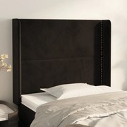 Κεφαλάρι με Πτερύγια Μαύρο 83x16x118/128 εκ. Βελούδινο 3119472