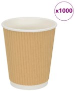 vidaXL Χάρτινα ποτήρια καφέ 500 τεμάχια 8oz 200ml καφέ