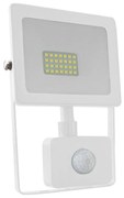 WHITE SENSOR LED SMD FLOOD LUMINAIRE IP66 20W 3000K 1600Lm 230V RA80 ACA Q2030WS