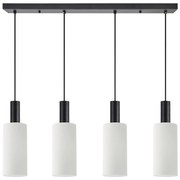 Φωτιστικό Οροφής SE21-BL-4-4BL-GL3 ADEPT TUBE Black Pendant White Glass+ - 51W - 100W - 77-8567