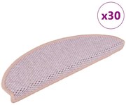 vidaXL Πατάκια Σκάλας Αυτοκόλ. 30 τεμ. Όψη Σιζάλ 65x21x4 εκ. Ροζ