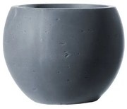 Supergreens Γλάστρα Πήλινη Στρογγυλή "Rocky" Γκρι 30x30x23 εκ.