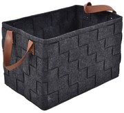 Καλάθι Διακοσμητικό 819812 26x38x22cm Black-Brown Ankor Polyester