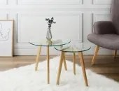 HOME DECO FACTORY ΤΡΑΠΕΖΆΚΙΑ ΣΑΛΟΝΙΟΎ NESTING TABLES X2 IN HEATTEMPERED GLASS HD3207 0/0/0 NEOPORTAL-3561864332074