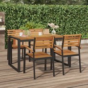 Τραπέζι Κήπου Με Πόδια σε Σχήμα U 140x80x75 εκ. Μασίφ Ακακία 319515