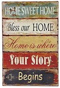 ΠΙΝΑΚΑΣ ΜΕΤΑΛΛΙΚΟΣ HOME 20Χ30εκ